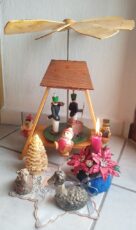 Decoration Christmas Alpaka, Holz, Figürchen